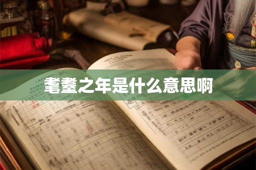耄耋之年是什么意思啊