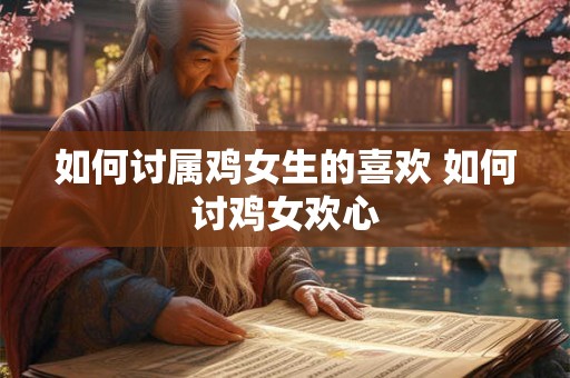 如何讨属鸡女生的喜欢 如何讨鸡女欢心