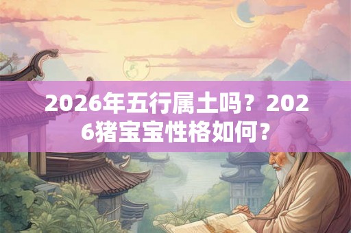2026年五行属土吗？2026猪宝宝性格如何？