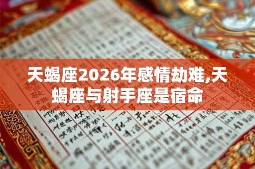 天蝎座2026年感情劫难,天蝎座与射手座是宿命