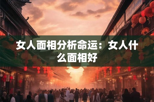 女人面相分析命运：女人什么面相好