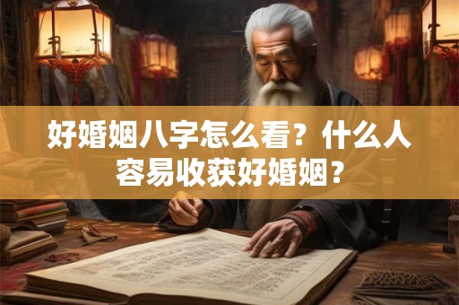 好婚姻八字怎么看？什么人容易收获好婚姻？