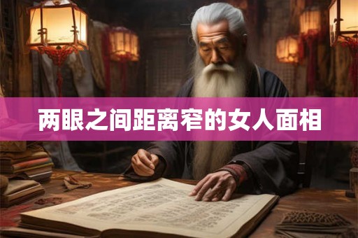 两眼之间距离窄的女人面相