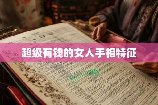 超级有钱的女人手相特征
