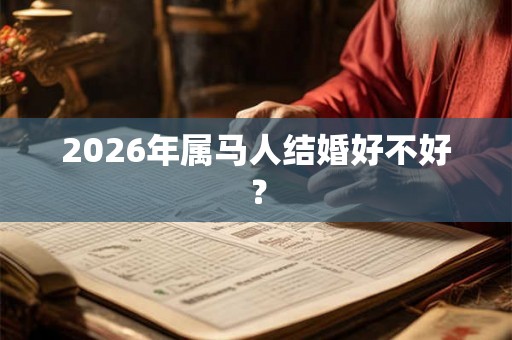 2026年属马人结婚好不好？