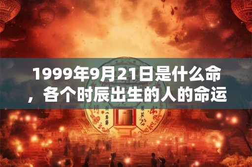 1999年9月21日是什么命，各个时辰出生的人的命运