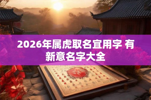 2026年属虎取名宜用字 有新意名字大全