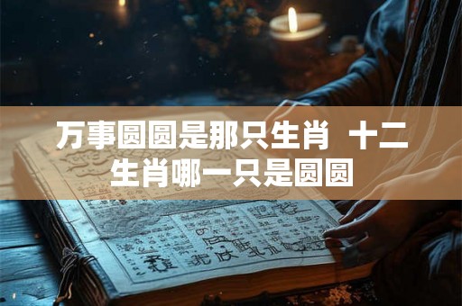 万事圆圆是那只生肖  十二生肖哪一只是圆圆