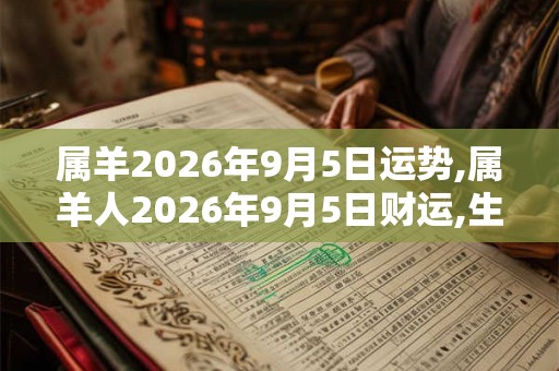 属羊2026年9月5日运势,属羊人2026年9月5日财运,生肖羊2026年9月5日运势