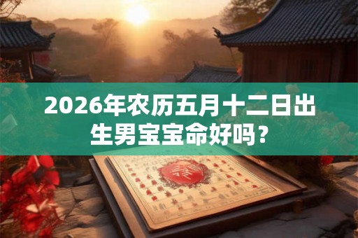 2026年农历五月十二日出生男宝宝命好吗？