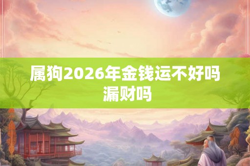 属狗2026年金钱运不好吗 漏财吗