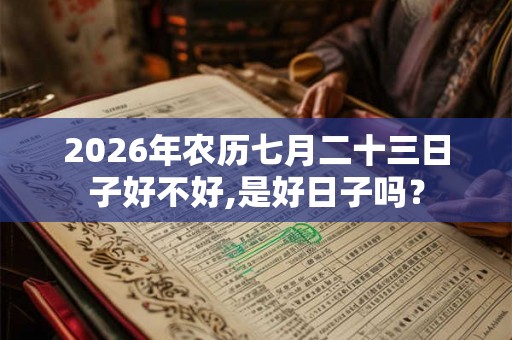 2026年农历七月二十三日子好不好,是好日子吗？