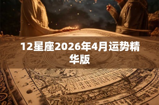 12星座2026年4月运势精华版