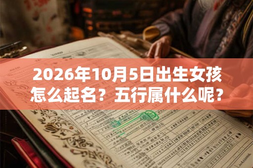 2026年10月5日出生女孩怎么起名？五行属什么呢？