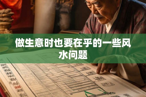 做生意时也要在乎的一些风水问题