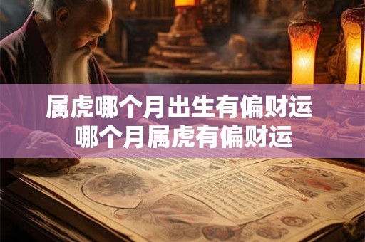 属虎哪个月出生有偏财运 哪个月属虎有偏财运 属虎哪个月出生有偏财运 哪个月属虎有偏财运