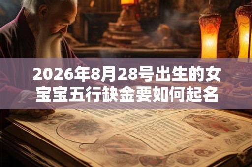 2026年8月28号出生的女宝宝五行缺金要如何起名