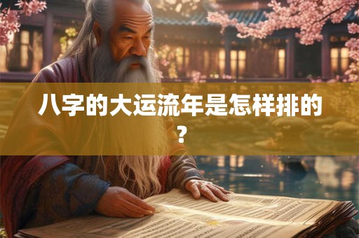 八字的大运流年是怎样排的？
