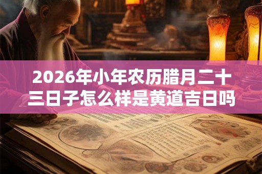 2026年小年农历腊月二十三日子怎么样是黄道吉日吗？
