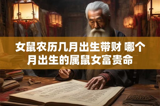 女鼠农历几月出生带财 哪个月出生的属鼠女富贵命