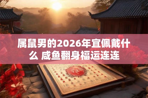 属鼠男的2026年宜佩戴什么 咸鱼翻身福运连连