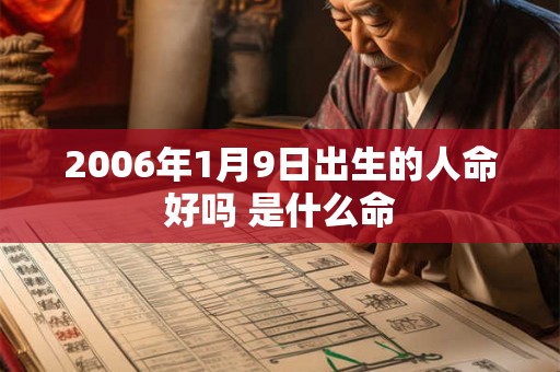 2006年1月9日出生的人命好吗 是什么命