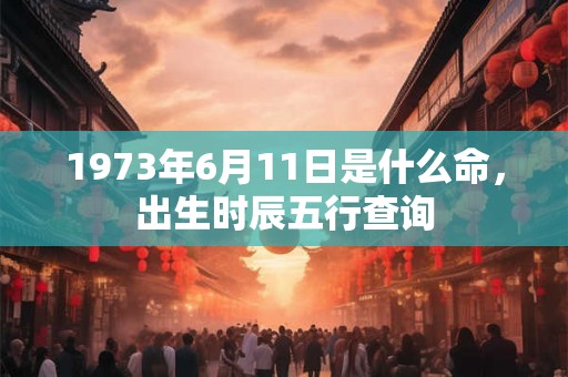 1973年6月11日是什么命，出生时辰五行查询
