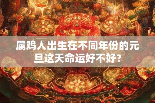 属鸡人出生在不同年份的元旦这天命运好不好？