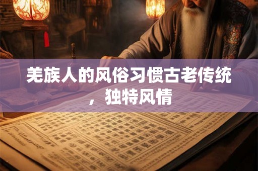 羌族人的风俗习惯古老传统，独特风情