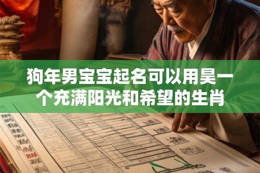 狗年男宝宝起名可以用昊一个充满阳光和希望的生肖