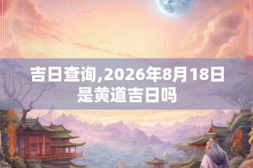 吉日查询,2026年8月18日是黄道吉日吗