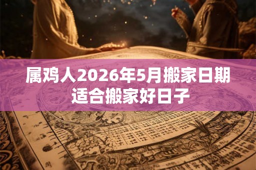 属鸡人2026年5月搬家日期 适合搬家好日子