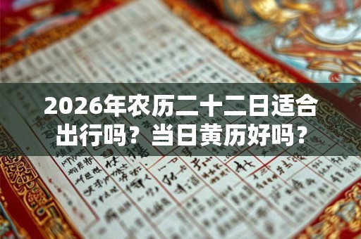 2026年农历二十二日适合出行吗?当日黄历好吗? 2026年农历二十二日适合出行吗?当日黄历好吗?