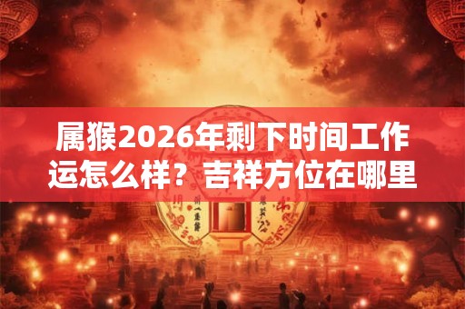 属猴2026年剩下时间工作运怎么样？吉祥方位在哪里？
