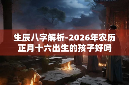 生辰八字解析-2026年农历正月十六出生的孩子好吗