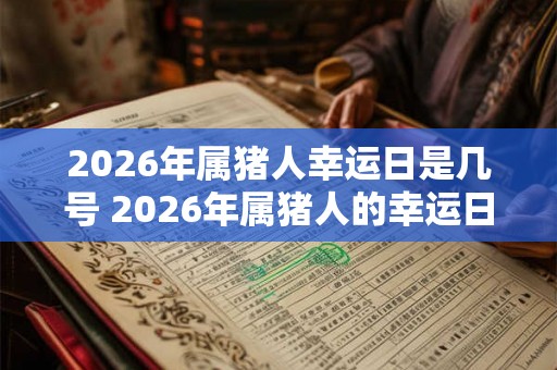 2026年属猪人幸运日是几号 2026年属猪人的幸运日是哪天 2026年属猪人幸运日是几号 2026年属猪人的幸运日是哪天