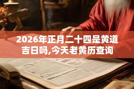 2026年正月二十四是黄道吉日吗,今天老黄历查询