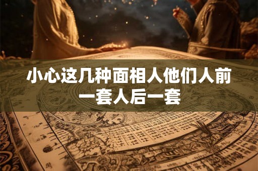小心这几种面相人他们人前一套人后一套
