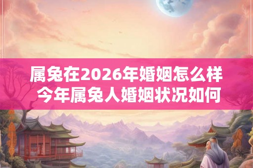 属兔在2026年婚姻怎么样 今年属兔人婚姻状况如何 属兔在2026年婚姻怎么样 今年属兔人婚姻状况如何