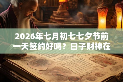 2026年七月初七七夕节前一天签约好吗？日子财神在哪个方位？