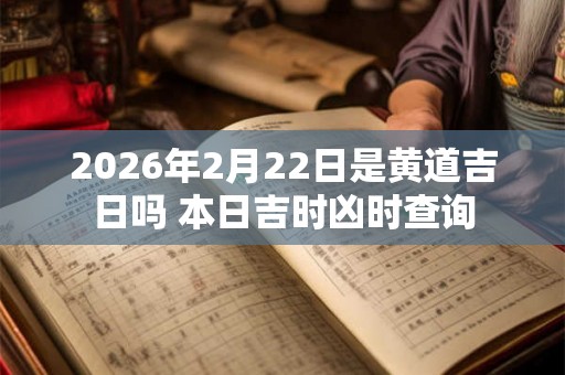 2026年2月22日是黄道吉日吗 本日吉时凶时查询