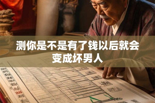 测你是不是有了钱以后就会变成坏男人