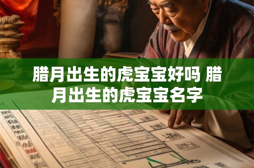腊月出生的虎宝宝好吗 腊月出生的虎宝宝名字