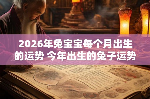 2026年兔宝宝每个月出生的运势 今年出生的兔子运势怎么样