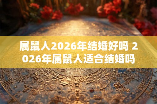 属鼠人2026年结婚好吗 2026年属鼠人适合结婚吗