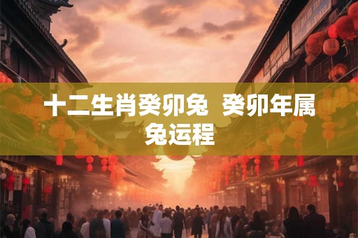 十二生肖癸卯兔  癸卯年属兔运程