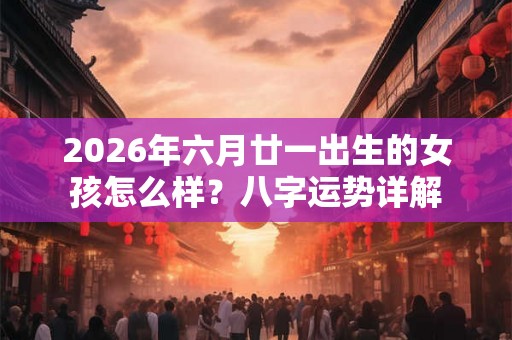 2026年六月廿一出生的女孩怎么样？八字运势详解