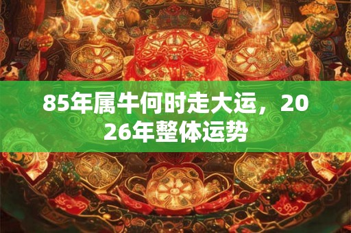 85年属牛何时走大运,2026年整体运势 85年属牛何时走大运,2026年整体运势