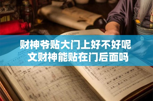 财神爷贴大门上好不好呢  文财神能贴在门后面吗