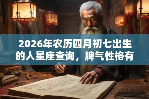 2026年农历四月初七出生的人星座查询，脾气性格有什么特征？